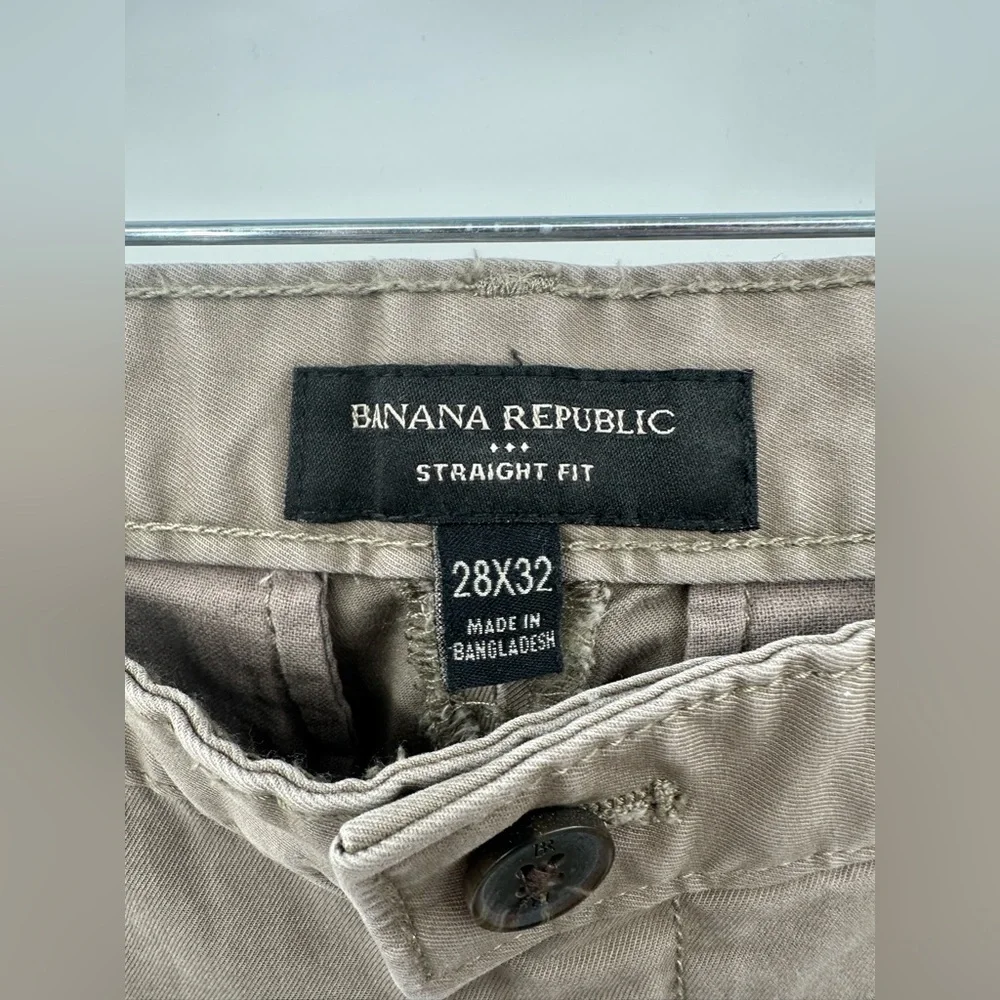 Banana Republic NEW Men's Straight Fit Chino Tan Pants Size 28x32‎